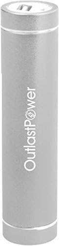 Outlast Power External Battery Pack Life Saver Power Bank Compatible with All Mobile Devices 3000 mAh (Silver)