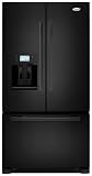GI7FVCXWB Gold 27 cu. ft. French Door Refrigerator with 4 Adjustable SpillProof Shelves Humidity-Controlled Crispers and Automatic IceMaker/Dispenser: Black