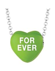 Sweethearts Enamel "Forever" Heart on 16" Necklace Pendant with Gift Box