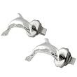Sterling Silver Dolphin Stud Earrings