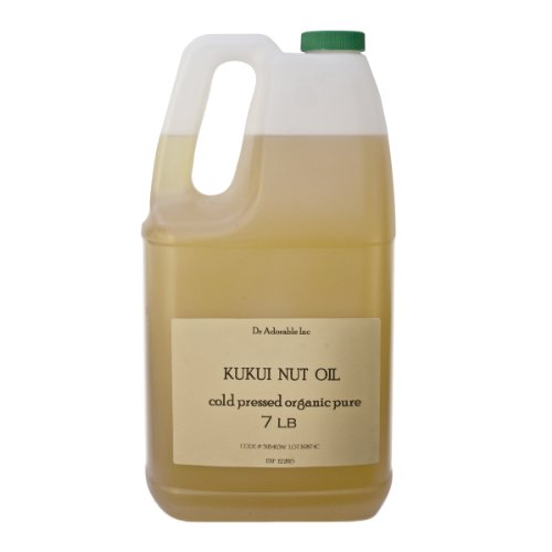 Organic Kukui Nut Oil Cold Pressed 100% Pure 128 Oz /7 Lb One Gallon
