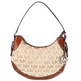 Michael Kors Brookville Beige & Khaki Signature Hobo Shoulder bag