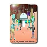 Image of Best Price US Londons Times Funny Aliens Cartoons - Alien Teenage Troubles - Light Switch Covers - single toggle switch Best Deals US, 3dRose LLC