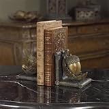 Acorn and Oak Leaf Bookends By Vintage Verandah