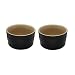 Le Creuset Stoneware Ramekins, Twin Set, Satin Black (Matt Black Finish)