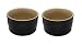 Le Creuset Stoneware Ramekins, Twin Set, Satin Black (Matt Black Finish)