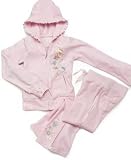 Disney Little Girl Chiffon-Trim Velour Hoodie