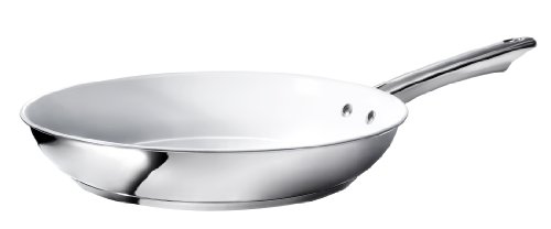 Karcher 122197 Pfanne Edelstahl (28 cm) wei&szlig;e Keramibeschichtung - Induktionsgeeignet - Serie CeramicLine