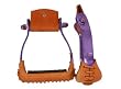 Aluminum Barrel Racing Stirrups Purple