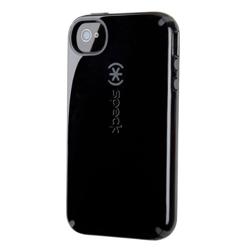 Speck Products CandyShell Glossy Case for iPhone 4/4S - 1 Pack - Carrying Case - Retail Packaging - Black/Dark Grey