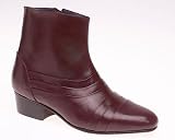 Mens Tycoons Cuban Heel Formal Ankle Boots Brown Size 6
