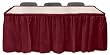 Plastic Table Skirt - Burgundy from COD Wholesale
