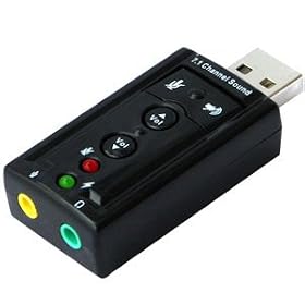 August US01 Adaptateur Audio USB 7.1 canaux / Aliment� par port USB / Interface audio tr�s flexible / Livr� avec le logiciel d'�mulation de son Xear 3D