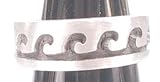 Surfing OCEAN WAVES Surfer Silver Tone PEWTER TOE RING