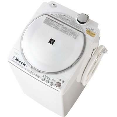 SHARP タテ型洗濯乾燥機 穴なし槽カビぎらい ホワイト系 洗濯容量9.0kg ES-TX900-W