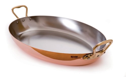 Mauviel Copper 2-Handled Oval Pan, 11-7/8 by 7-7/8 Inches Mauviel Copper 2-Handled Oval Pan, 11-7/8 by 7-7/8 Inches