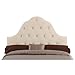 Tufted High Arch Headboard in Parchment Size: King