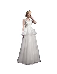 A-line Beaded Peplum Evening Dress/Party Dress/Wedding Dress 