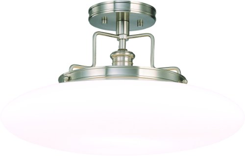 Hudson Valley Lighting 4208 Transitional Single Light Ceiling Fixture from the Beacon Collection, Polished Nickel On Sale