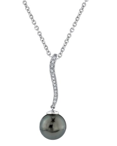 Tahitian Pearl & Diamond Celeste Pendant in 18K Gold