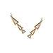 Humble Chic Women's Cutout Triangle Ear Crawlers - Arrow Shape Stud Earring Cuffs