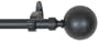 Window Curtain Rod / Drapery Rod 44 Inch - 108 Inch Ball Black