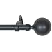 Window Curtain Rod / Drapery Rod 44 Inch - 108 Inch Ball Black
