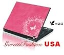Laptop Notebook Skins Cover H20 Pink Butterfly Skin - 2 FREE decals for touch pads
