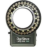 Digi-Slave L-Ring 3200, Powerful, Versatile LED Ring Light with BLUE LED Light, Focusing Light, & Removable Diffuser - Continuous or Flash for Digital Macro Photography