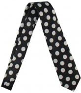 Outer Rebel Fashion Tie- Black with White Polka Dots