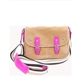 Suede Flap Field Bag Sand Handbag Beige