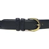 THE CLASSIC SIMPLE PANT NAVY BLUE LEATHER BELT MEDIUM