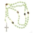 Faux Pearl Green Rosary with Photographs