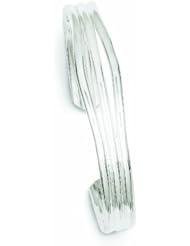 Genuine .925 Sterling Silver Solid Polished Fancy Cuff Bangle Bracelet 34.8 Grams . 100% Satisfaction Guaranteed.