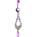 Bioplast Purple Swaying Chandelier Belly Ring