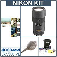 Nikon 180mm f/2.8D ED-IF AF Nikkor Lens, 5 Year U.S.A. Warranty, with Tiffen 72mm Photo Essentials Filter Kit, Professional Lens Cleaning Kit, Adorama Hurricane Blower