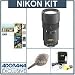 Nikon 180mm f/2.8D ED-IF AF Nikkor Lens, 5 Year U.S.A. Warranty, with Tiffen 72mm Photo Essentials Filter Kit, Professional Lens Cleaning Kit, Adorama Hurricane Blower