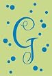 Monogram Polka Dot Garden Size Flag - G