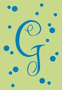 Monogram Polka Dot Garden Size Flag - G