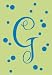 Monogram Polka Dot Garden Size Flag - G