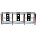 65" TV Stand with 5 AV Component Shelves-Walnut (Walnut) (21.25"H x 64.87"W x 17.75"D)