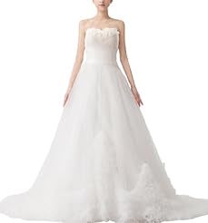 A-line Sweetheart Tulle Natural   Waistline Feathers Sleeveless  Dress with a Brush/Sweep Train 