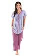 Short Sleeve Bamboo Pajamas with Button Front