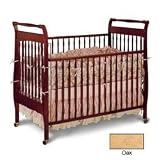 Angel Line Jersey Sleigh Crib Finish: Oak
