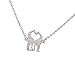 New Silver Fashion Heart Giraffe Necklace (Silver)
