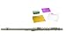 Conductor Model 250 Sterling Silver Plated Flute w/ Deluxe Leather Style Case, 1 Year Warranty and Y