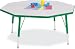 Jonti-Craft 6428JCA119 Kydz Activity Table - Octagon - 48 x 48 Inches, 24-31 Inches High - Gray/Green
