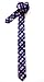 Retreez Plaid Check Patterns Woven Microfiber Skinny Tie - Pink and Blue