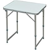 Outsunny Aluminum Camping Folding Camp Table with Carrying Handle, 23.5-Inch x 17.5-Inch