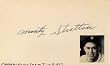 Monty Stratton Autographed / Signed 3X5 Card